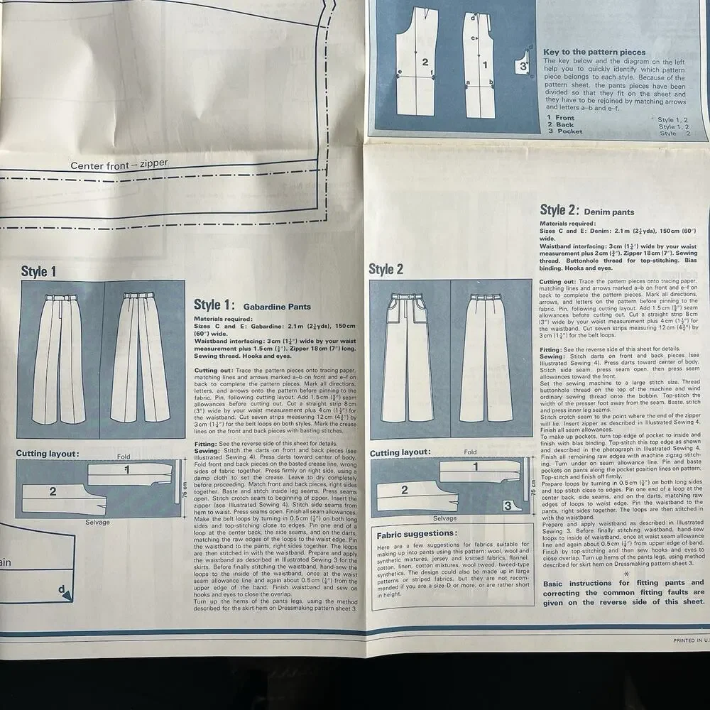 Vintage Designer Sewing Patterns Uncut Lot Of 4 Dresses Skirts Pants 70s